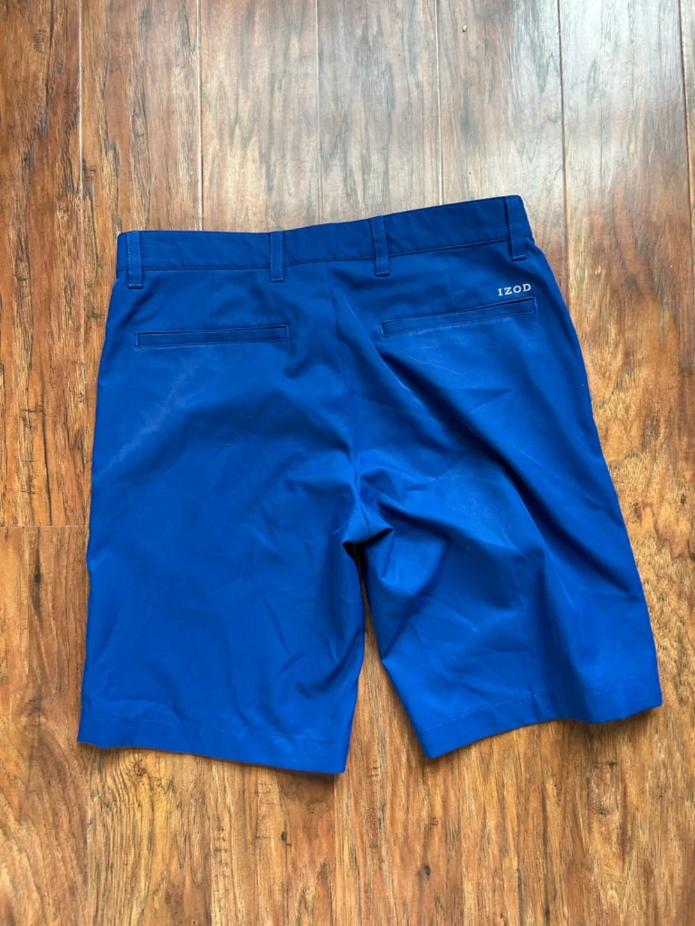 IZOD Golf Straight Fit Shorts Blue Waist 32 Sporty Outdoors Activewear - Picture 9 of 9